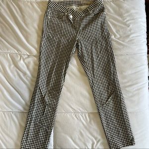 Black and White Checkered Straight Leg Jeans with Crisscross Waistband- ASOS 26